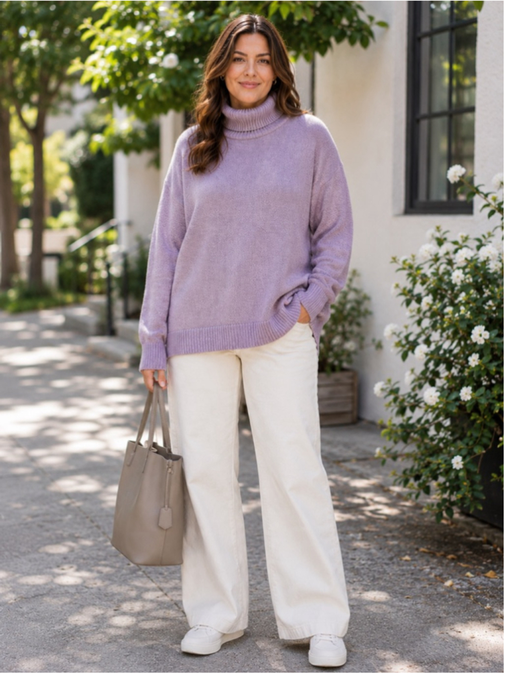 Lululemon Cozy Calling Turtleneck Sweater Sz 16 1X Yak Blend Hygge Purple Quartz
